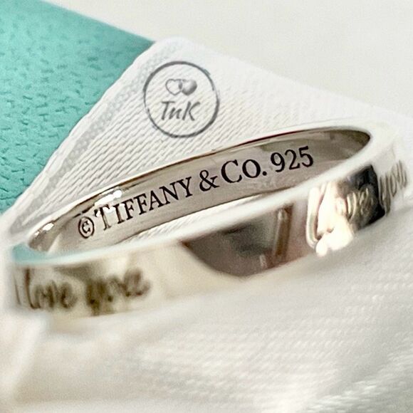 Tiffany & Co. Retired Notes "I Love You" Ring - Sterling Silver - Size 5 - Picture 3 of 16